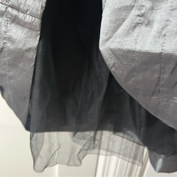 Boutique France Tulle Lined Tie Waist Bell Skirt Gray Sz 16 - Picture 13 of 16